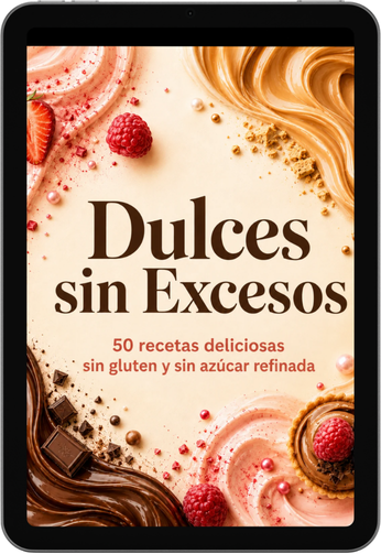 Recetario 50 Postres sin Gluten y sin Azúcar Refinada